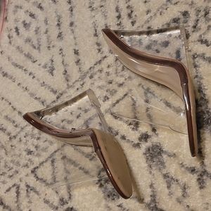 Clear wedge heels NEW